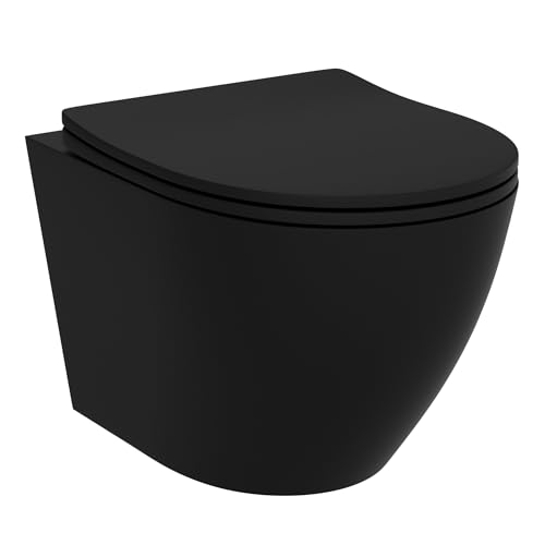 LAVITA Wand-WC Brava Black Hänge Toilette WC...