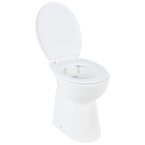 vidaXL Hohe Spülrandlose Toilette für...