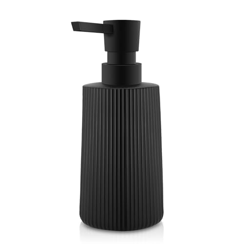 HMJIA Seifenspender Glas Schwarz Matt...