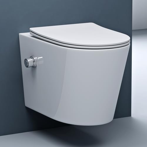 doporro Hänge-WC mit Bidet Funktion Weiß...