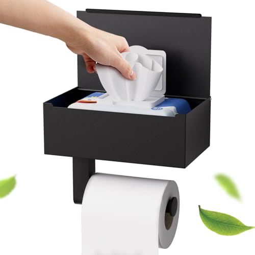 Toilettenpapierhalter Schwarz, Heatigo...