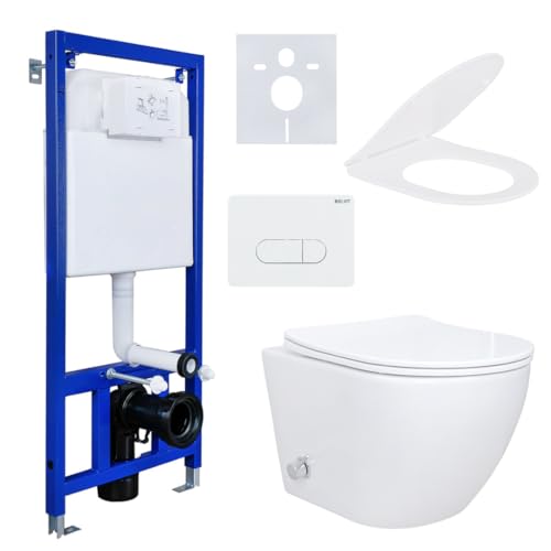 Spülrandloses Hänge Dusch WC Komplettset...