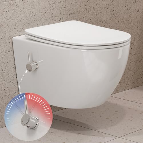 HOROW Dusch WC mit Integrierter Düse, Hänge...