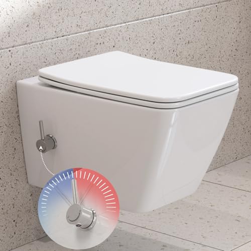 HOROW Dusch WC mit Integrierter Düse, Hänge...